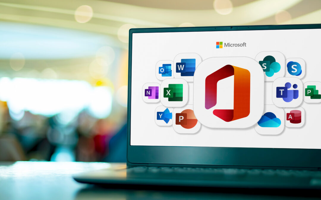 écran avec les outils microsoft