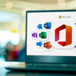 écran avec les outils microsoft