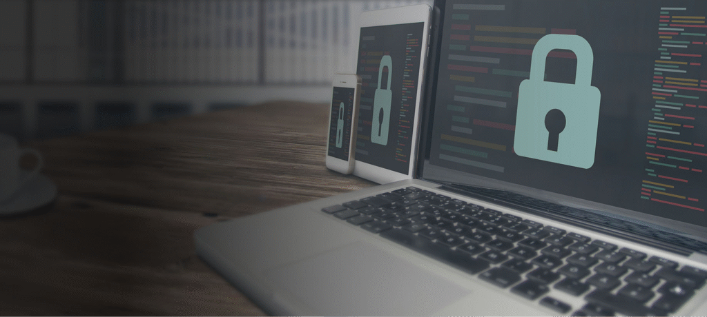 ecran PC tablette et mobile avec un cadenas