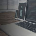 ecran PC tablette et mobile avec un cadenas